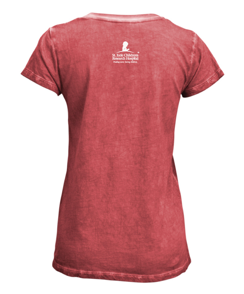 Ladies' Red Floral Floil Tee